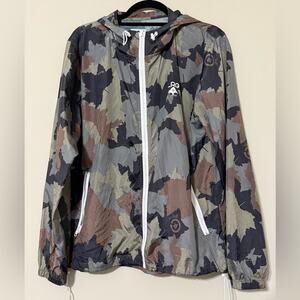 LRG men’s size small lightweight full zip camouflage windbreaker rain jacket